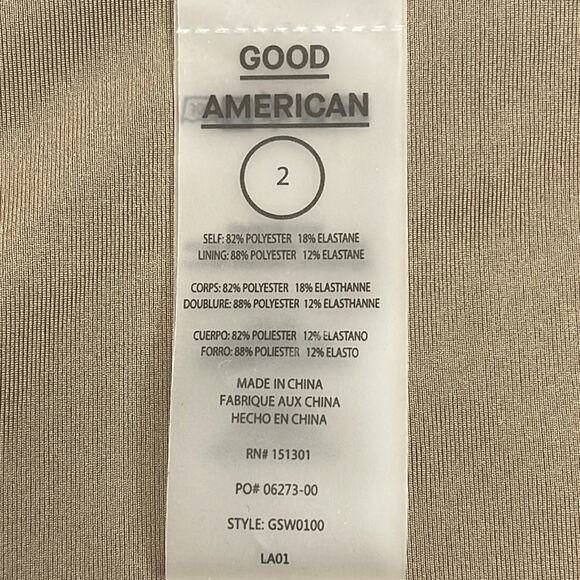 Good American Good Waist Rib Bikini Bottoms Tan Latte GA 2 Medium - Picture 8 of 12